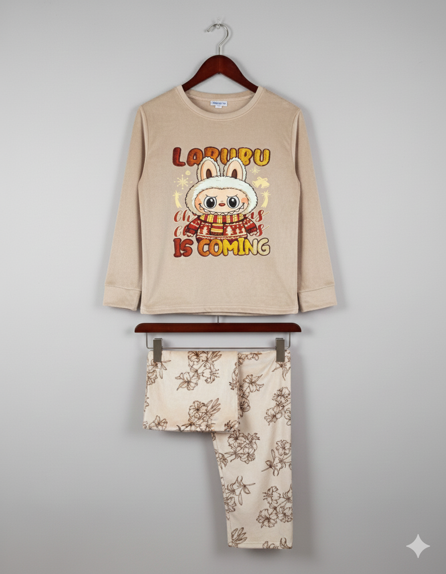 بيجامة قطيفة مطبوعة براند (MG) - الصورة 4